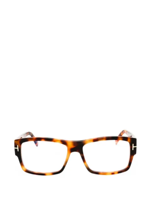 TOM FORD Eyewear tortoiseshell-effect rectangle-frame glasses