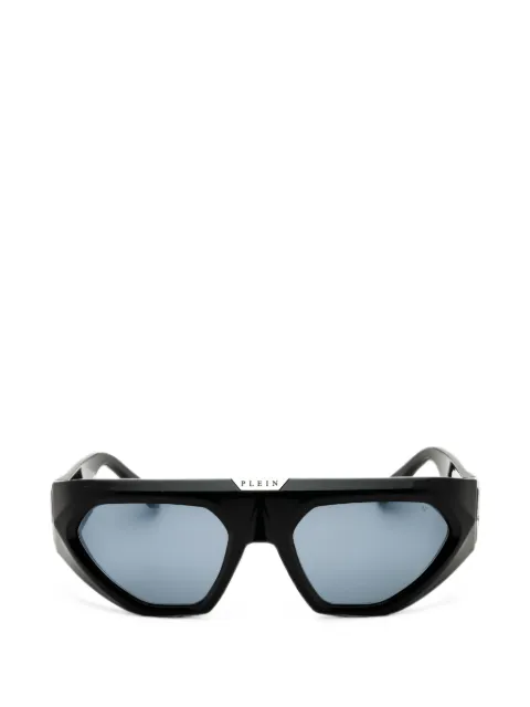 Philipp Plein Eyewear geometric-frame logo-plaque sunglasses