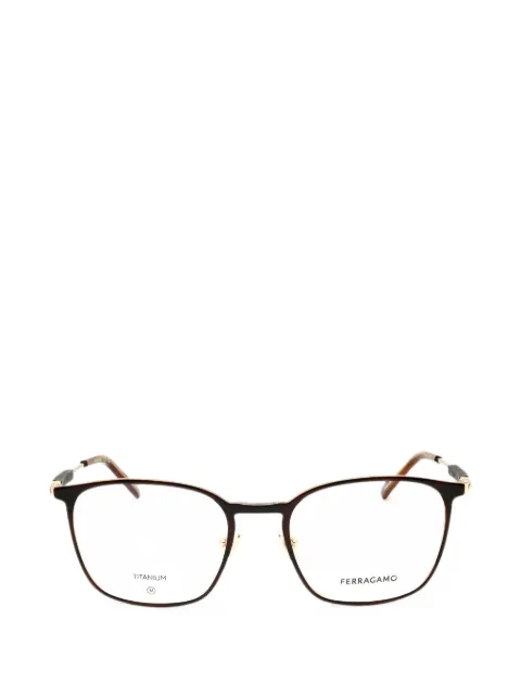 Ferragamo Eyewear titanium rectangle-frame glasses