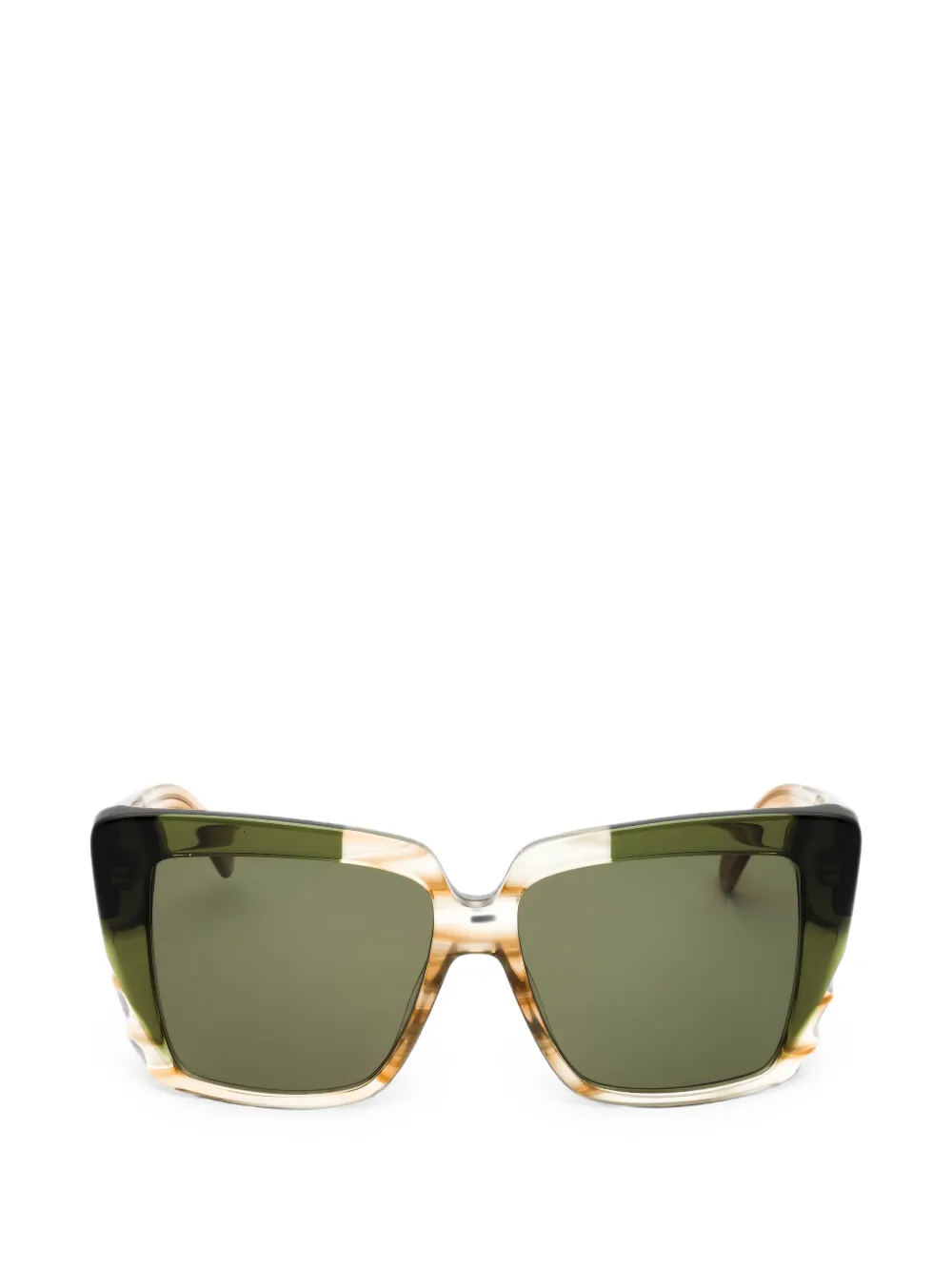 Ferragamo oversized square-frame sunglasses - Verde