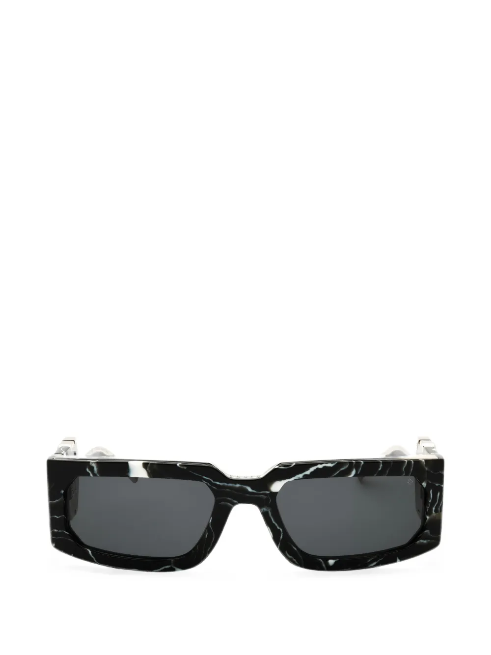 Philipp Plein Eyewear marble-pattern rectangle-frame sunglasses Zwart