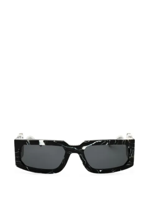 Philipp Plein Eyewear marble-pattern rectangle-frame sunglasses