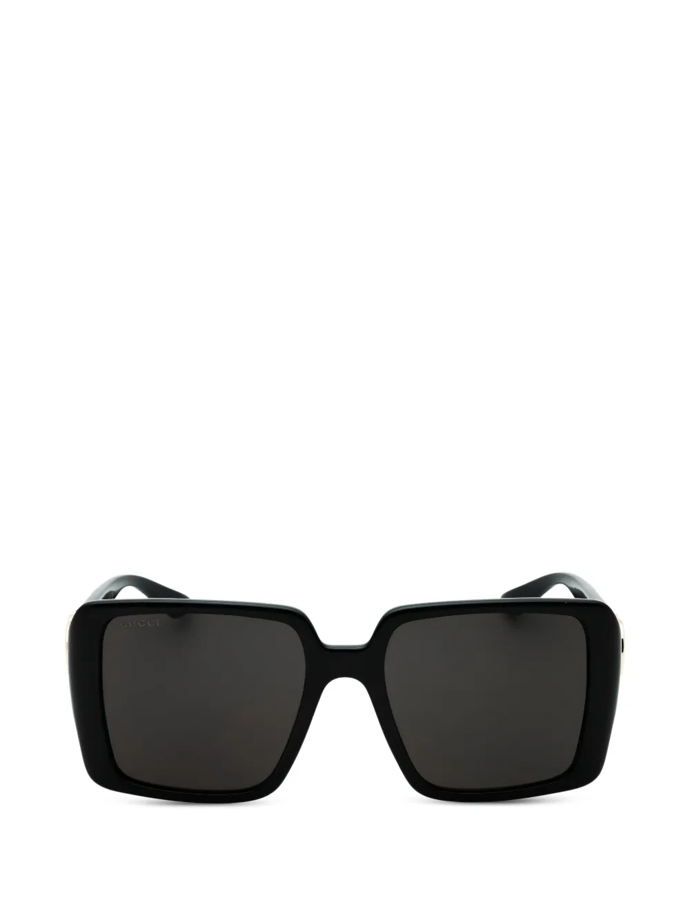 Gucci Eckige Sonnenbrille mit GG - Schwarz