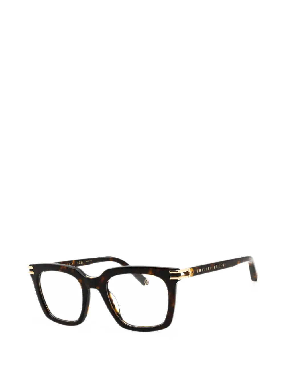 Philipp Plein Eyewear Bril met vierkant montuur Bruin