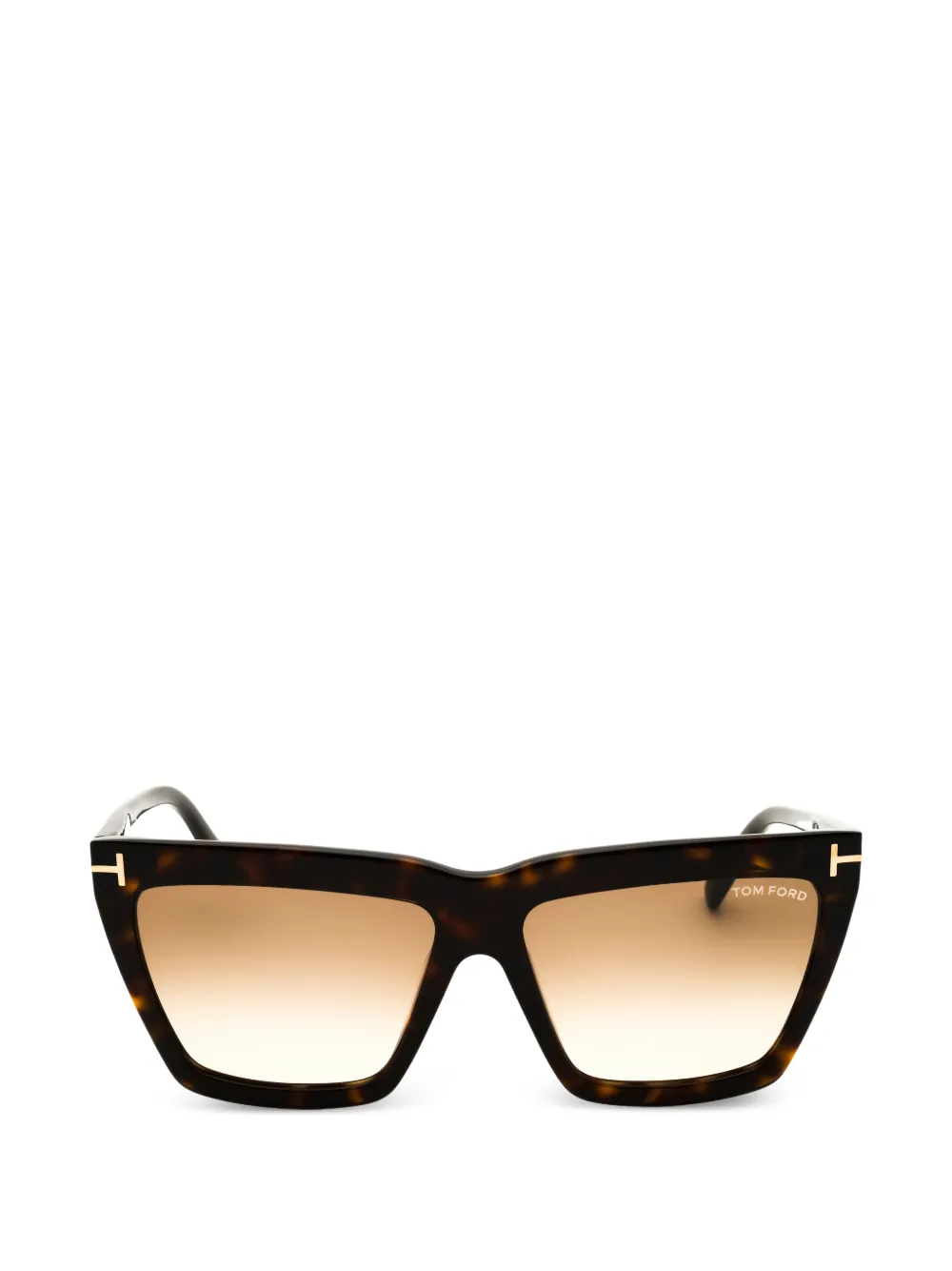 TOM FORD tortoiseshell-effect rectangle-frame sunglasses