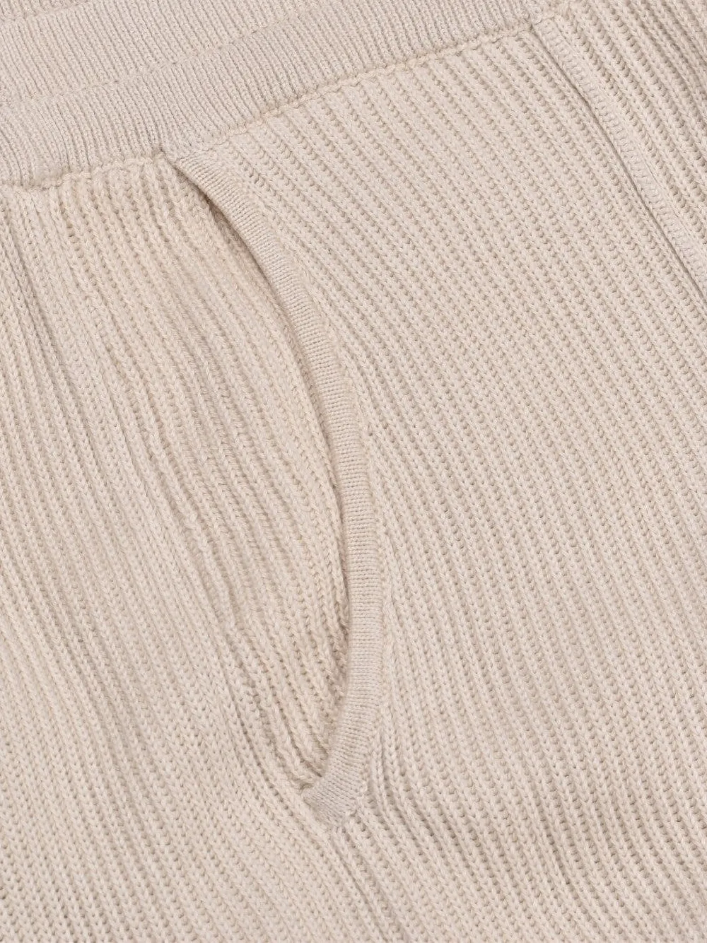 Brunello Cucinelli ribbed-knit drawstring trousers Beige