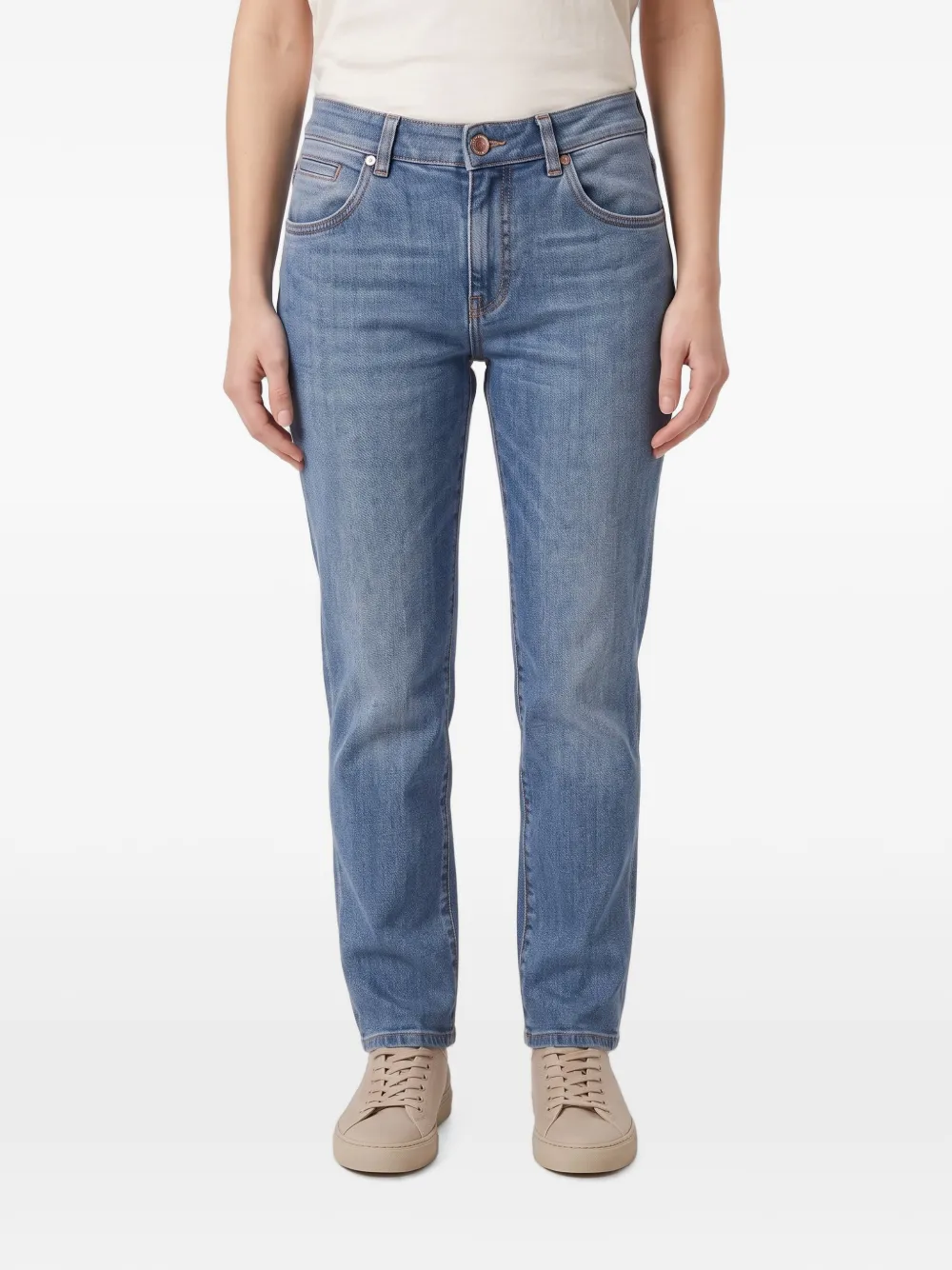 Brunello Cucinelli straight-leg jeans Blauw