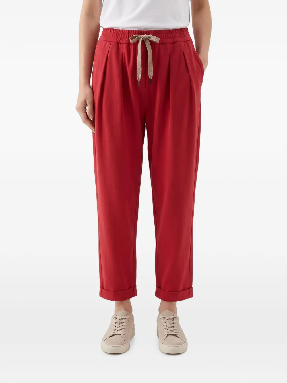Brunello Cucinelli pleated cuffed-hem trousers