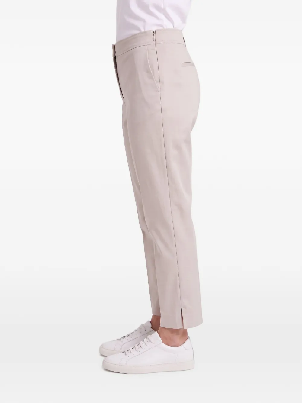 Brunello Cucinelli Cropped broek met split Beige