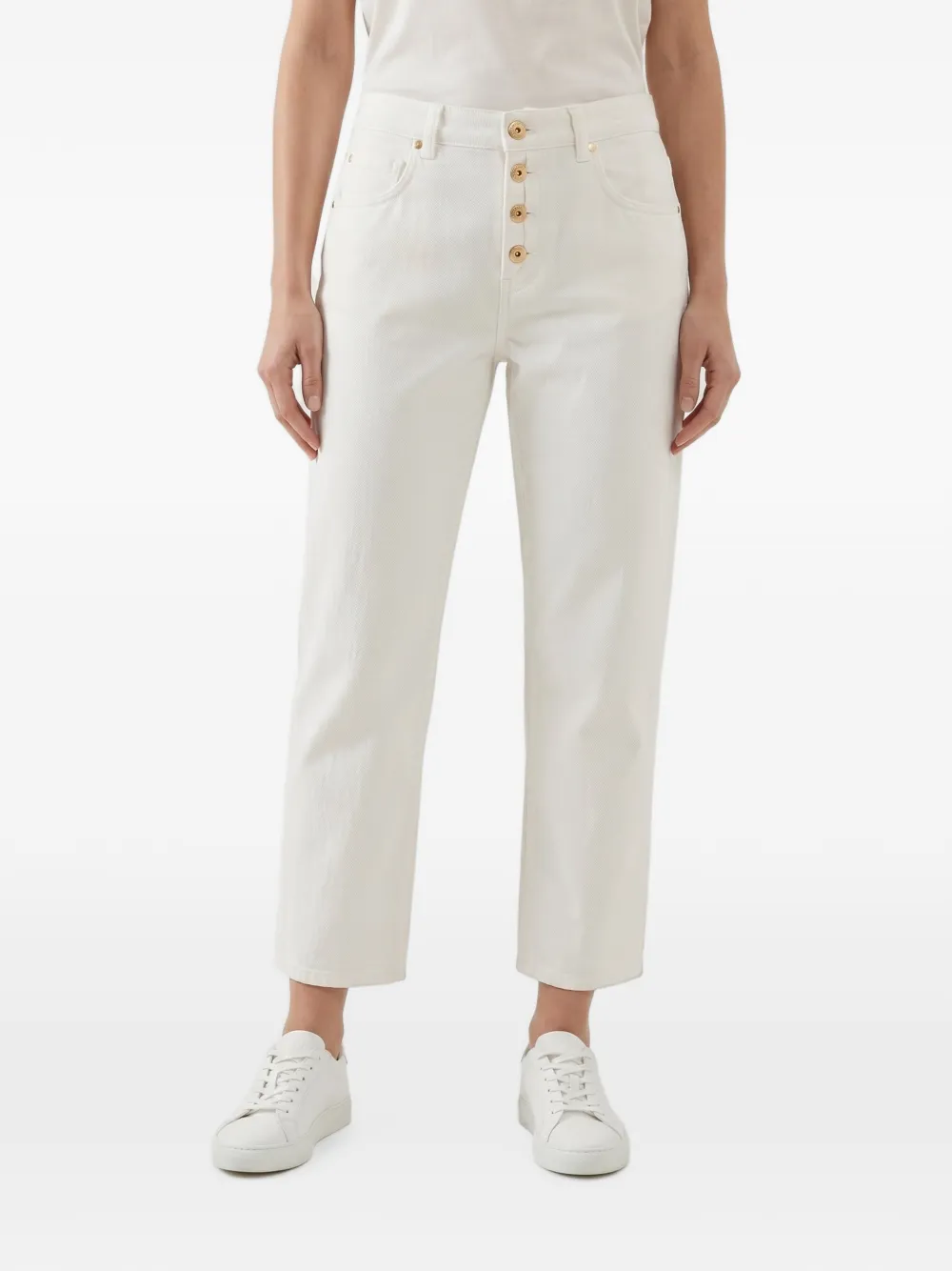 Brunello Cucinelli straight-leg cropped trousers - Bianco