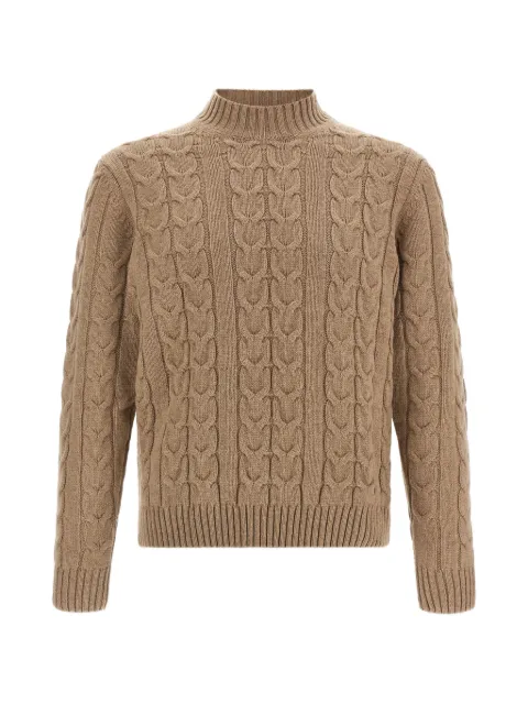 Zanone cable-knit mock-neck sweater