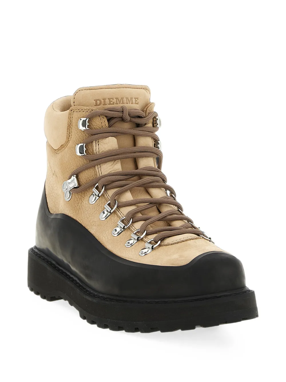 Diemme Roccia Vet Gomma hammered leather ankle boots Beige