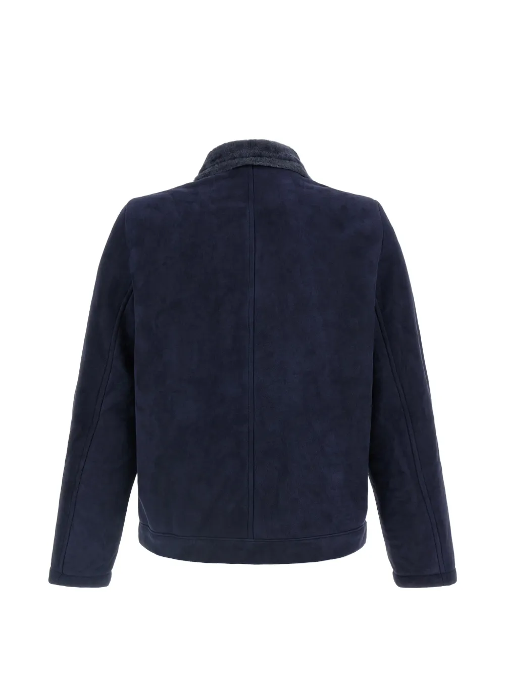 Giorgio Brato shearling-collar leather jacket Blauw