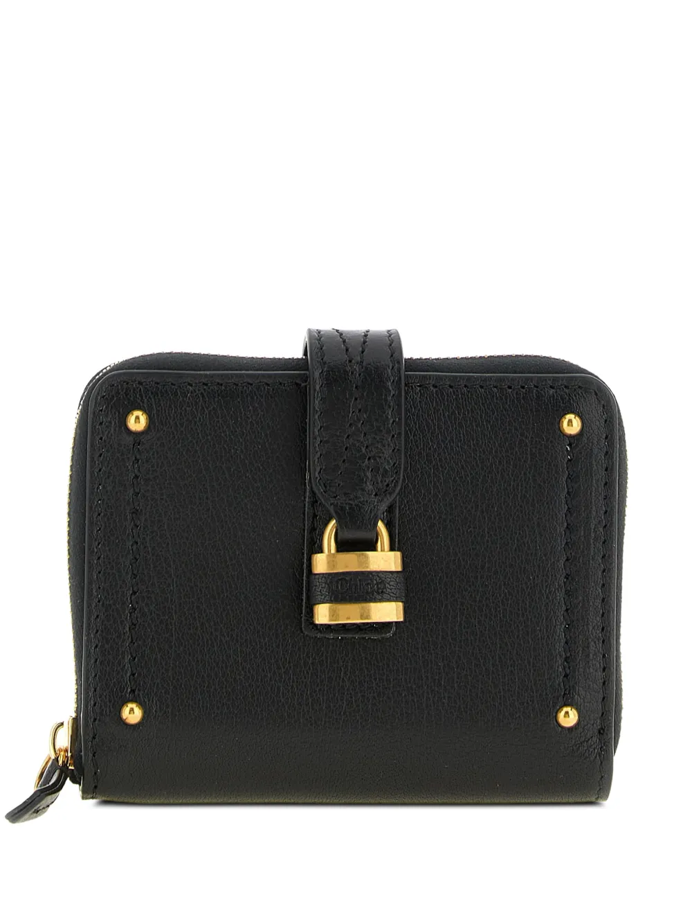 Chloé Paddington padlock leather wallet - Nero