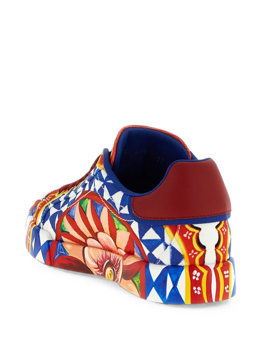 Dolce & Gabbana Portofino Carretto-print sneakers Wit