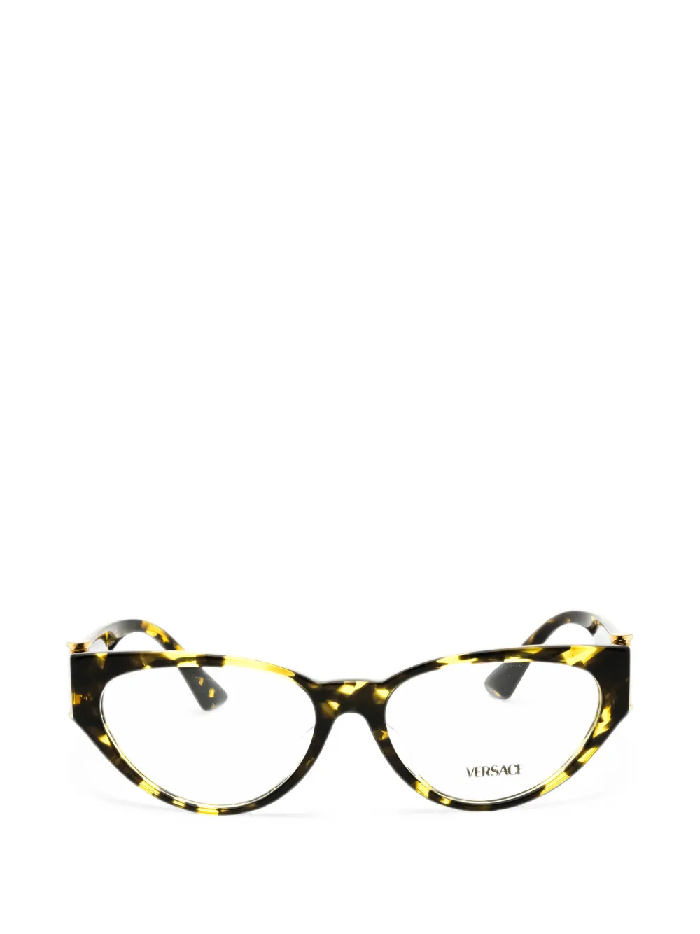 Versace Eyewear cat-eye tortoiseshell-effect glasses · 55