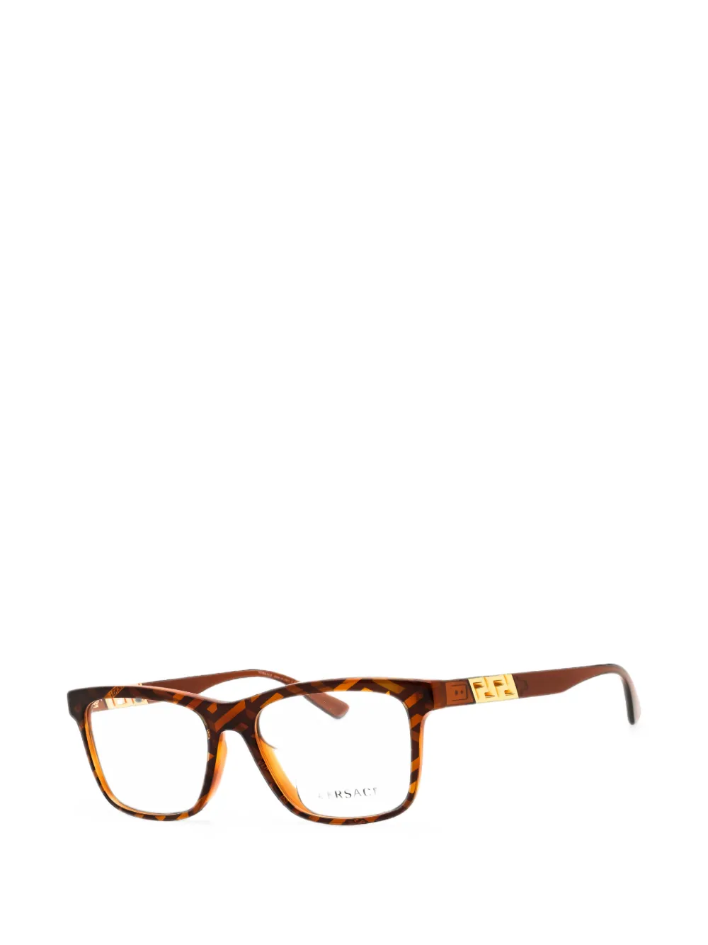 Versace Eyewear Greca geometric-pattern glasses Bruin