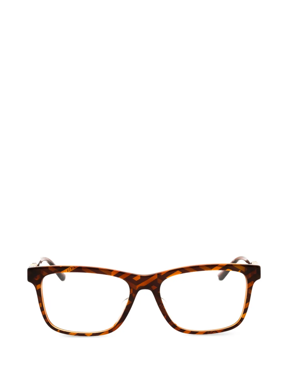 Versace Eyewear Greca geometric-pattern glasses Bruin