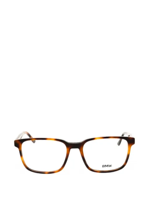 BMW Eyewear tortoiseshell-effect rectangle-frame glasses
