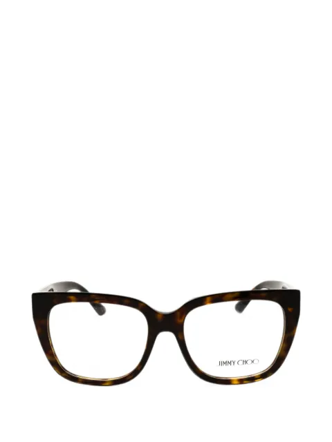 Jimmy Choo Eyewear gafas de sol con montura rectangular y efecto carey