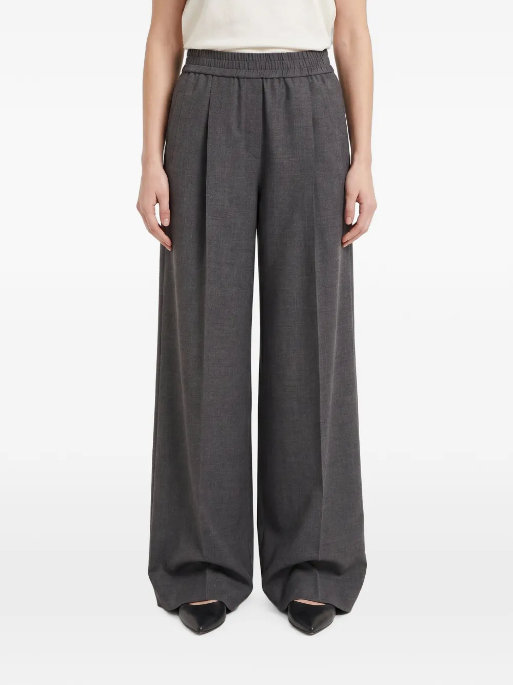 Brunello Cucinelli pleated wide-leg trousers - Grigio