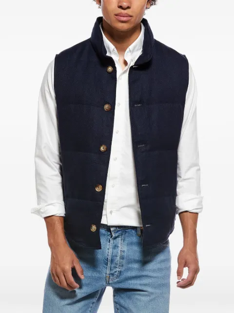 Brunello Cucinelli quilted high-neck gilet