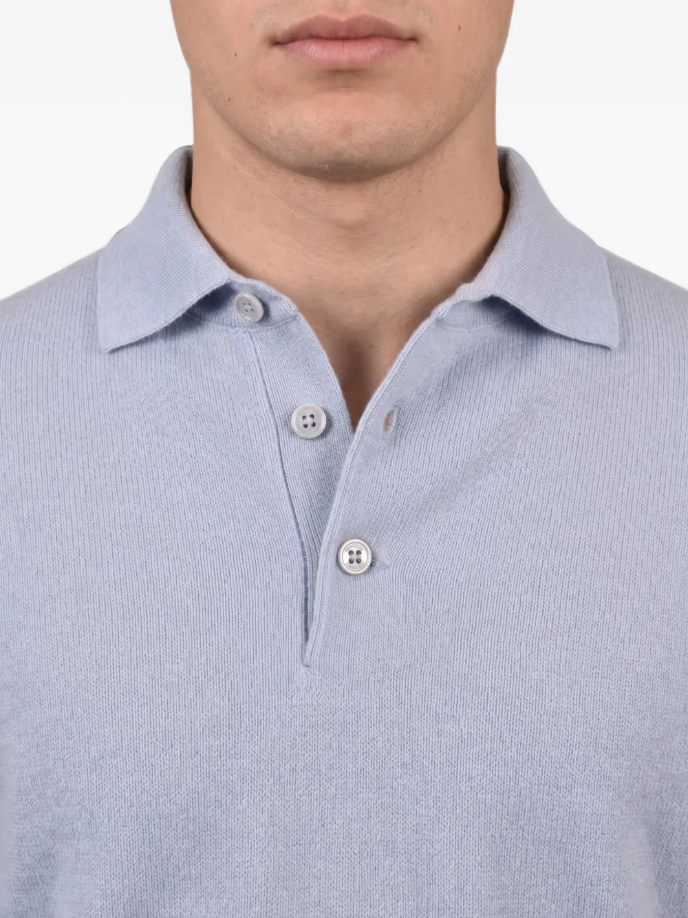 Brunello Cucinelli Kasjmier poloshirt Blauw