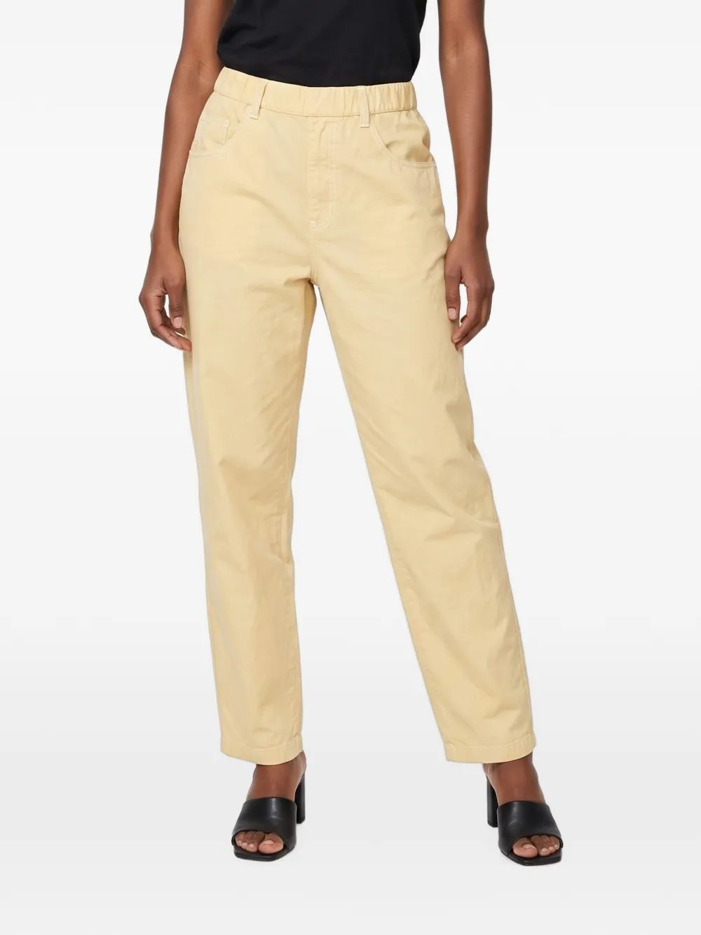 Brunello Cucinelli Pantaloni affusolati in cotone - Giallo