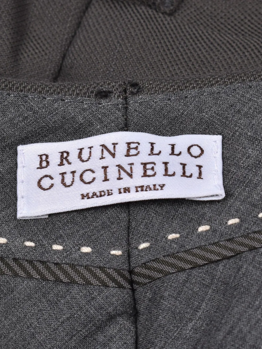 Brunello Cucinelli monili-embellished straight-leg trousers Grijs
