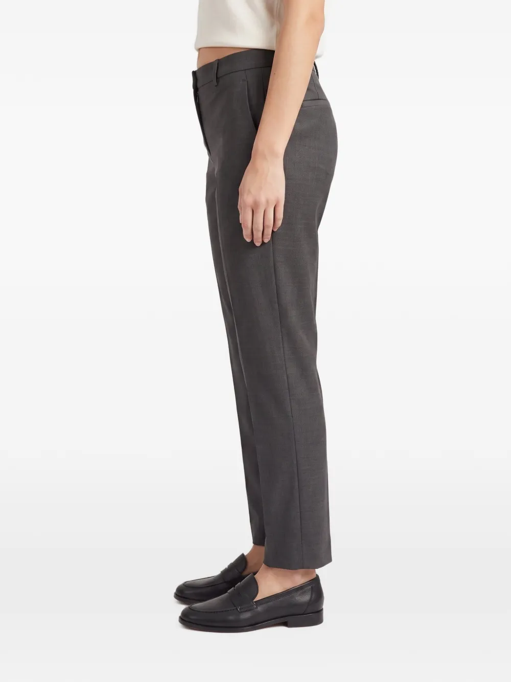 Brunello Cucinelli monili-embellished straight-leg trousers Grijs