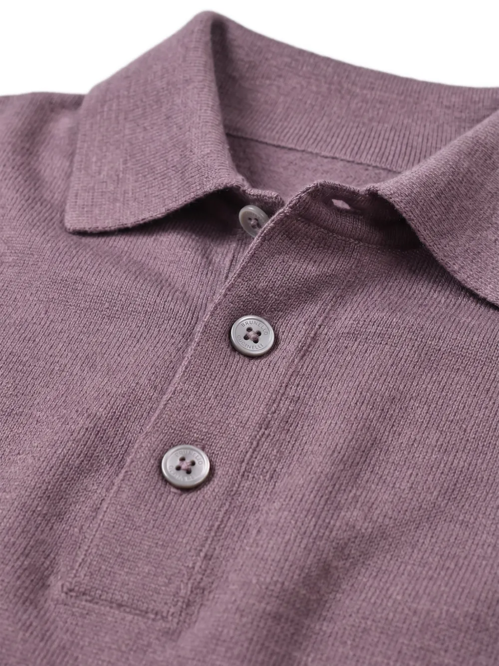 Brunello Cucinelli Poloshirt met knopen Paars
