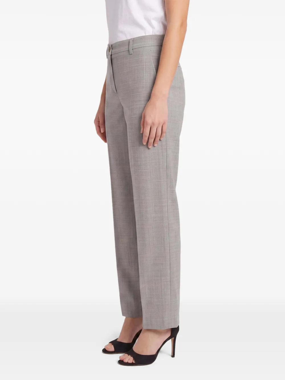 Brunello Cucinelli checked straight-leg trousers Grijs