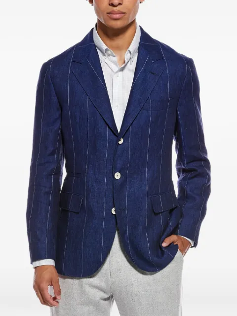 Brunello Cucinelli striped linen blazer