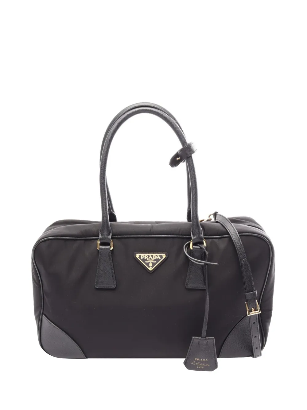Prada Pre-Owned 2013-2026 Medium Tessuto Re Edition 1978 satchel - Nero