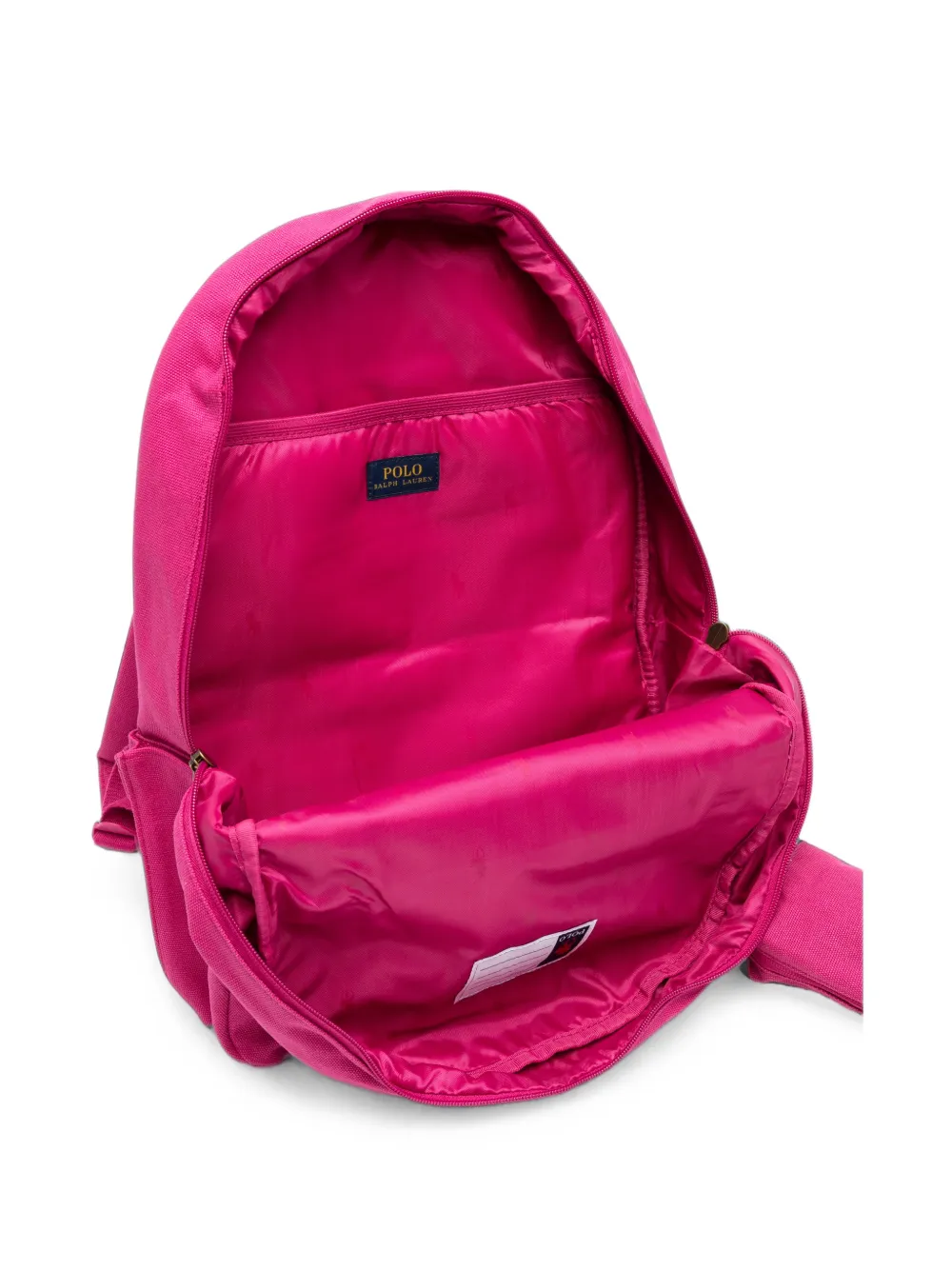 POLO RALPH LAUREN KIDS Pony-embroidered canvas backpack Roze