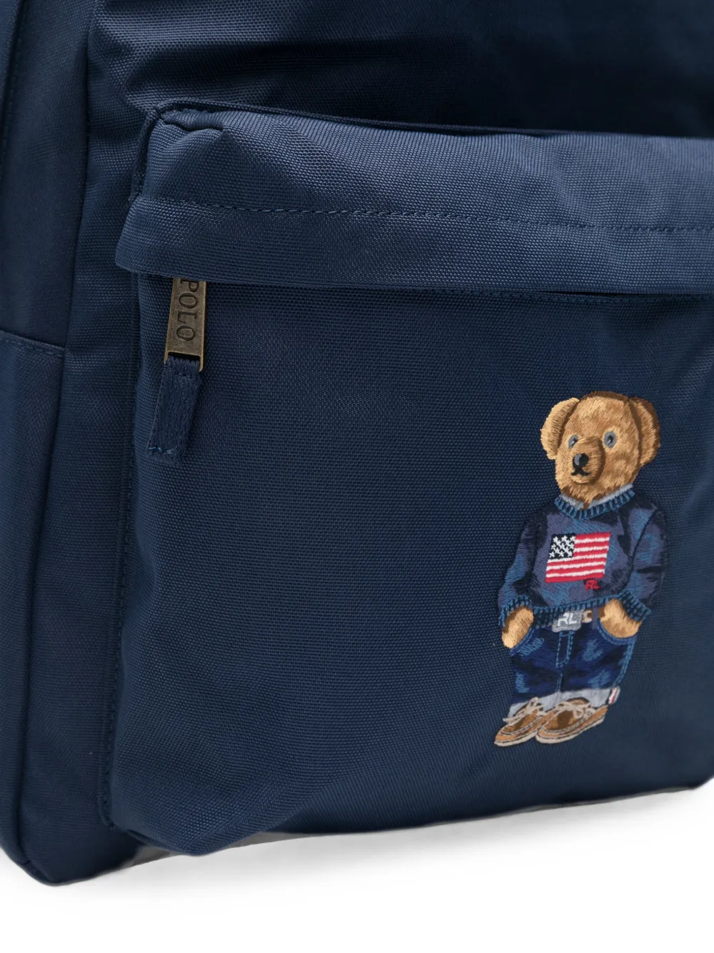 POLO RALPH LAUREN KIDS Polo Bear zip-up backpack Blauw