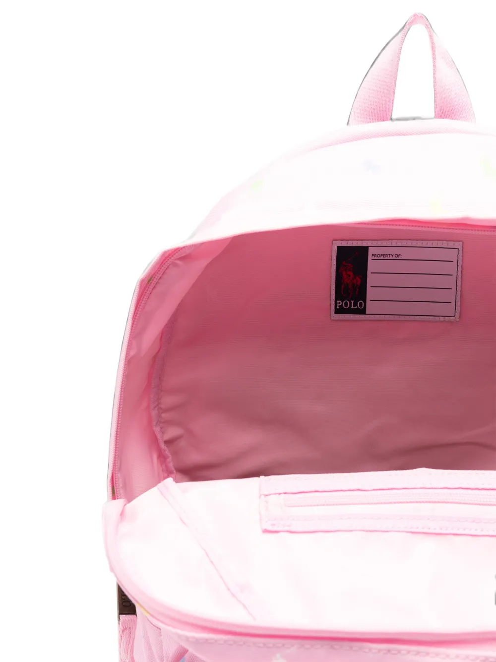 POLO RALPH LAUREN KIDS logo-embroidered backpack Roze