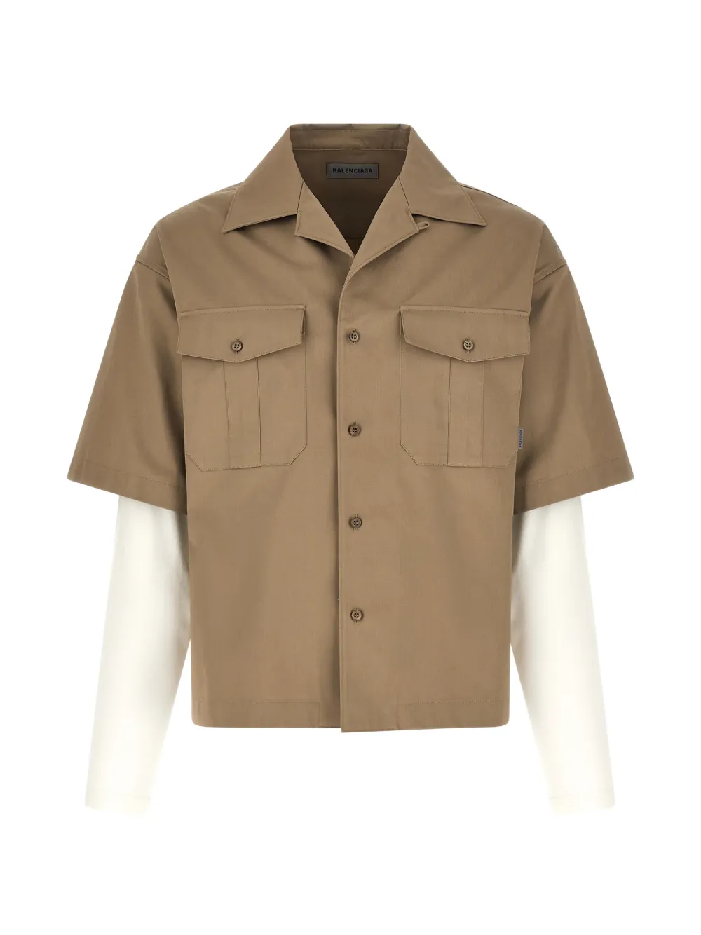 Balenciaga double-layer shirt - Toni neutri