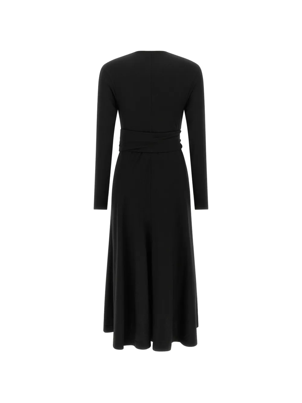 Brunello Cucinelli Monili wrap-style midi dress Zwart