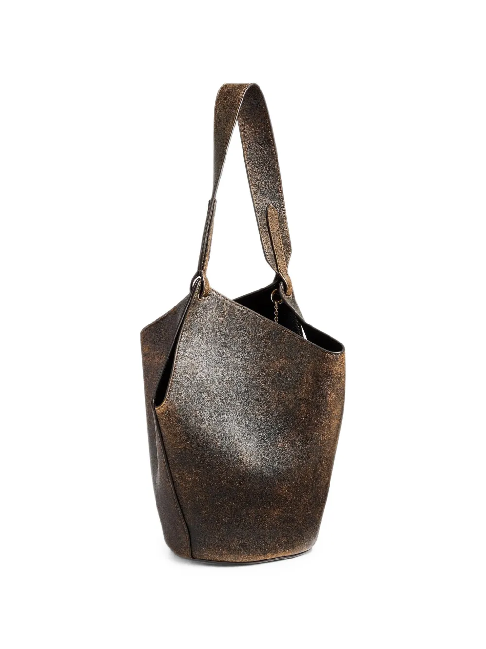KHAITE Lotus kleine shopper Bruin