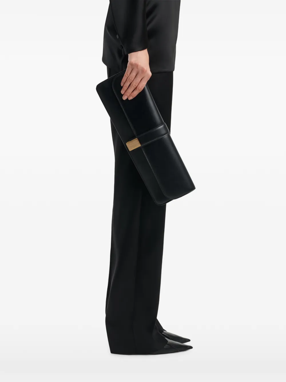 KHAITE Blake lange clutch Zwart