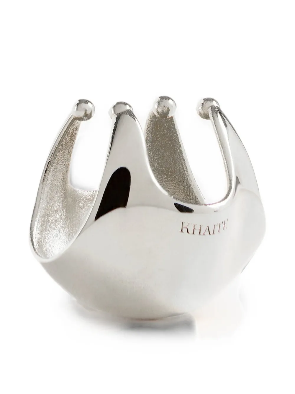 Khaite Lotus Ear Cuff In 银色