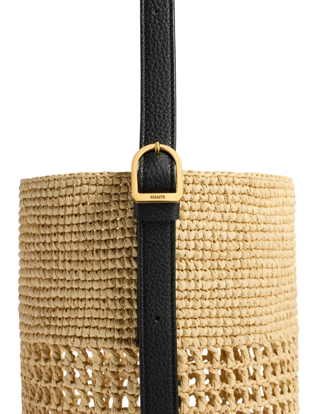 KHAITE Kleine Billie bucket-tas Beige