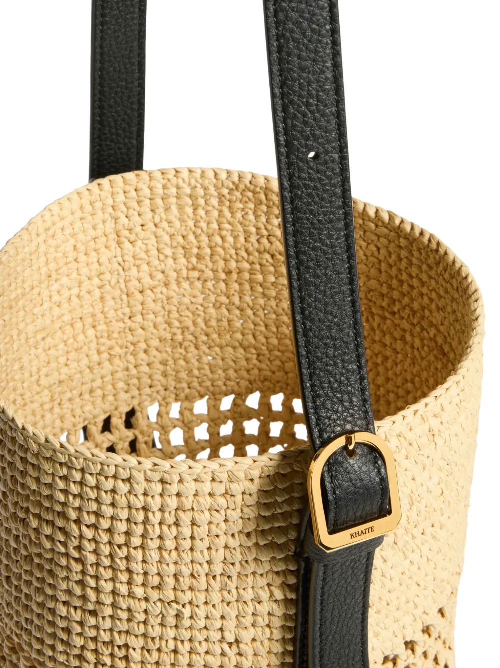 KHAITE Kleine Billie bucket-tas Beige
