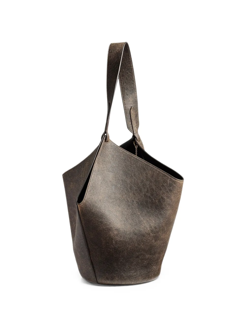 KHAITE Lotus kleine shopper Bruin