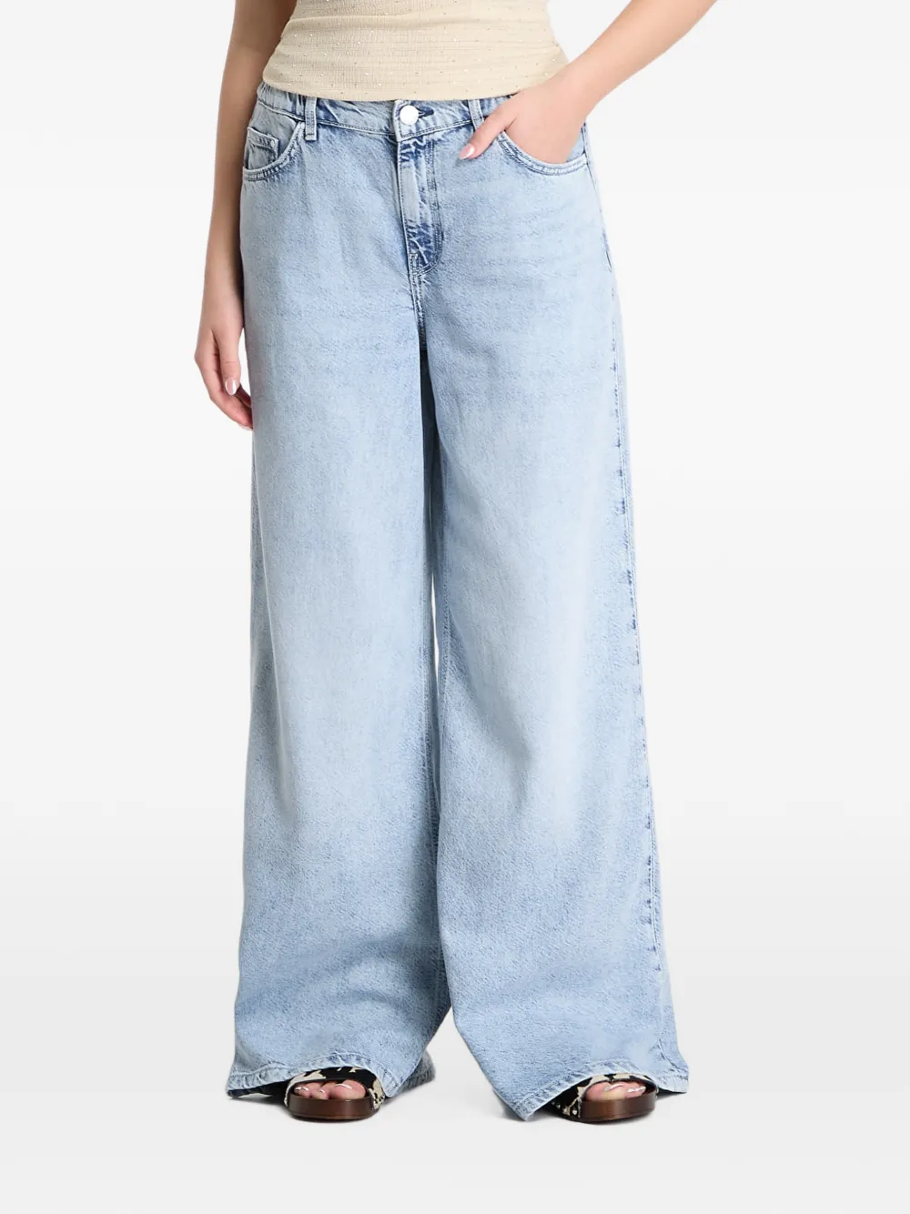 GUESS USA Jeans met wijde pijpen Blauw