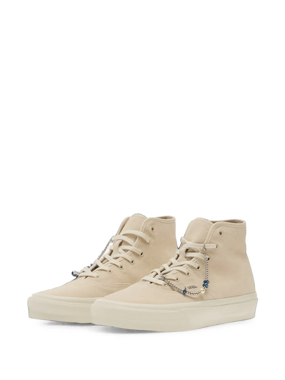 Vans bead-embellished high-top sneakers Beige
