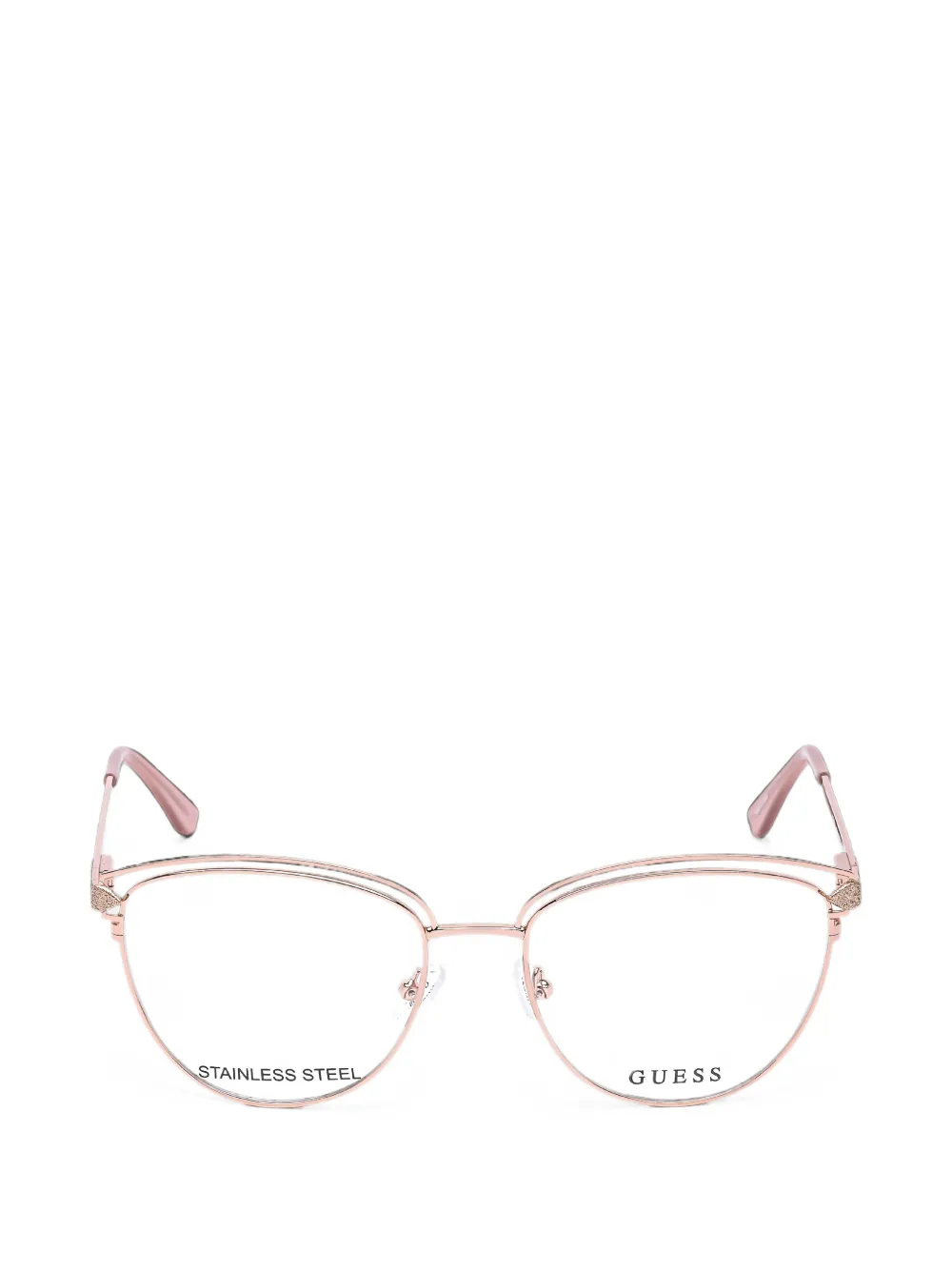 GUESS USA glitter-effect cat-eye glasses - Oro