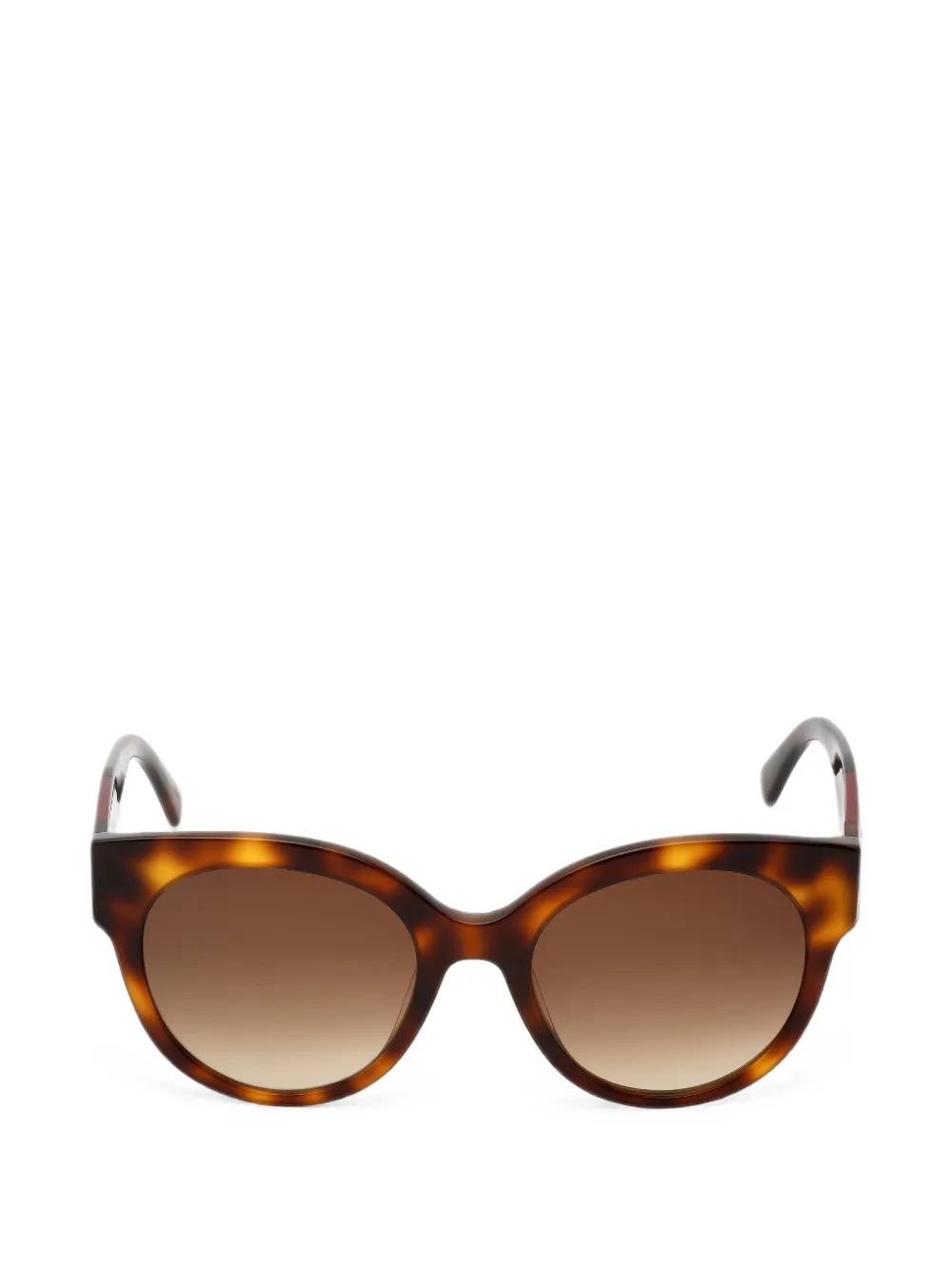 Longchamp tortoiseshell-effect round-frame sunglasses - Marrone