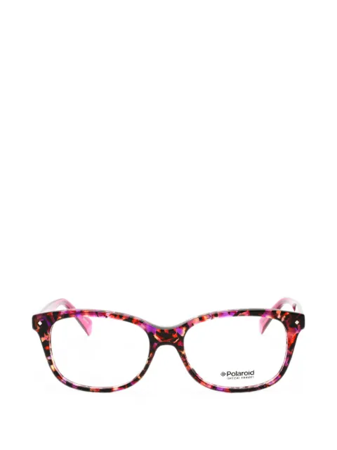 Polaroid tortoiseshell-effect rectangle-frame glasses